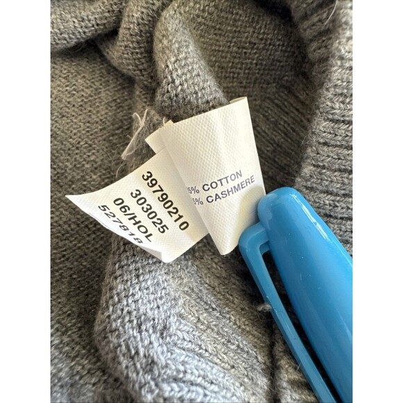 Gap Cashmere/Cotton Sweater V Neck Women M Gray Preppy Comfy - Picture 8 of 12